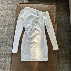 Zara Off Shoulder White Mini Dress